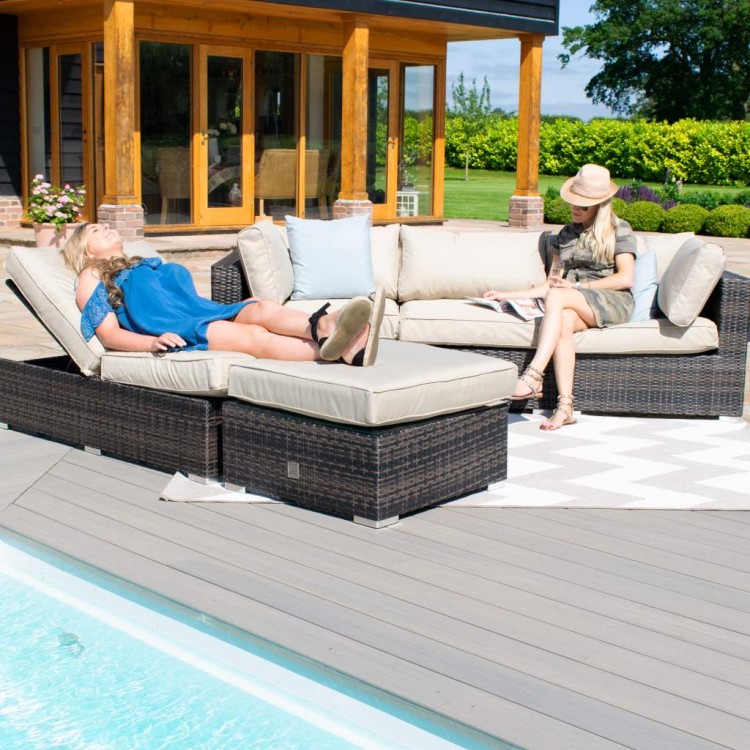 Maze Rattan Garden Furniture Rio Brown Corner Group Oak Furniture House